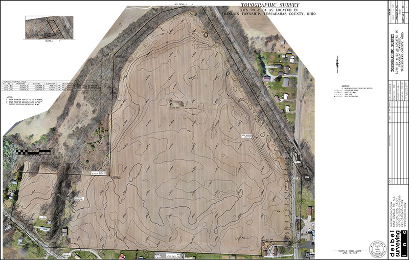 80-acre farm topographical survey